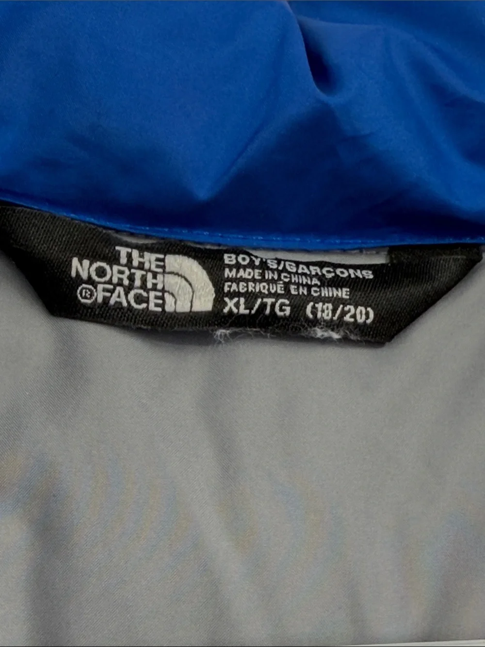 The North Face Boys Royal Blue Quilted Puffer Jacket Size XL